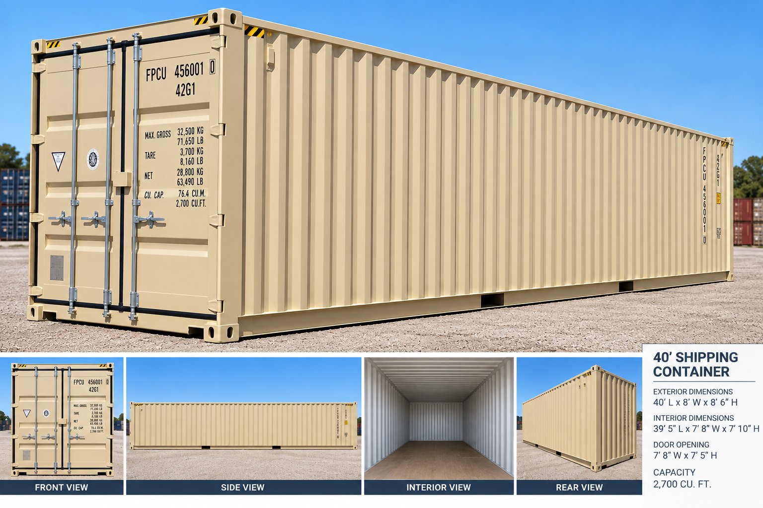 40′ Standard Container